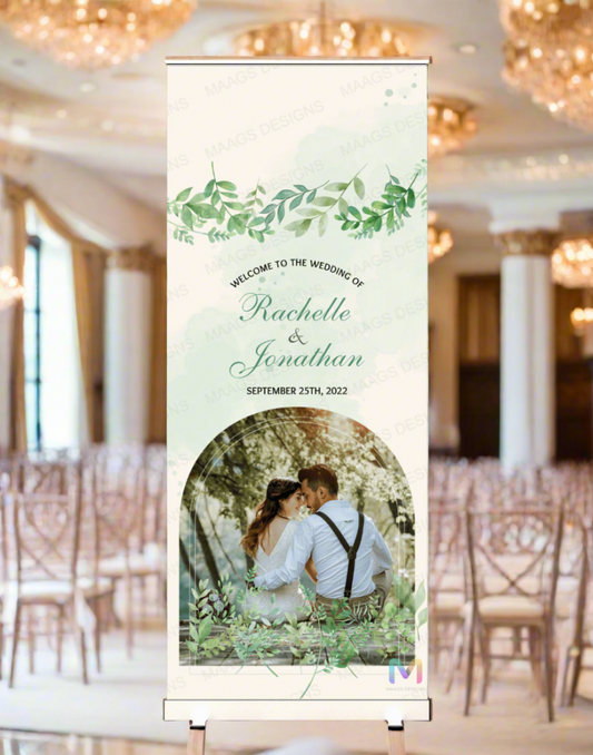 Wedding Banner Standee (with Stand) - Design #32 | Wedding Banner, Celebration Banner, Event Banner, Party Banner