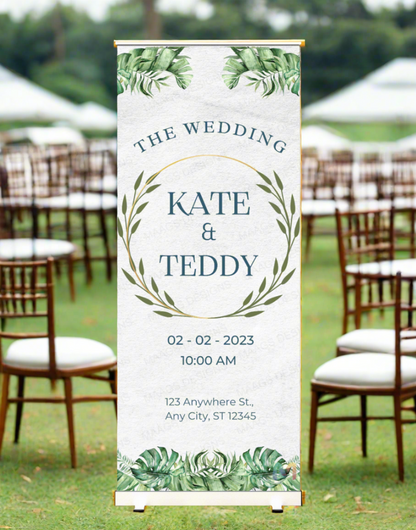 Wedding Banner Standee (with Stand) - Design #03 | Wedding Banner, Celebration Banner, Event Banner, Party Banner