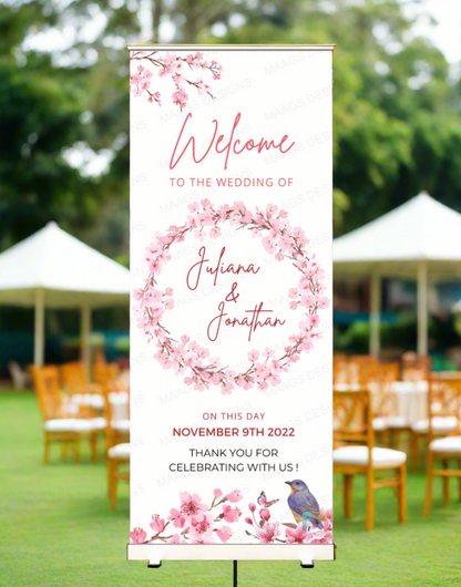 Wedding Banner Standee (with Stand) - Design #11 | Wedding Banner, Celebration Banner, Event Banner, Party Banner