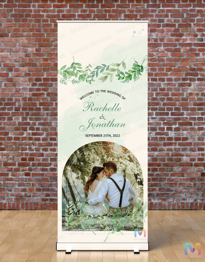 Wedding Banner Standee (with Stand) - Design #32 | Wedding Banner, Celebration Banner, Event Banner, Party Banner