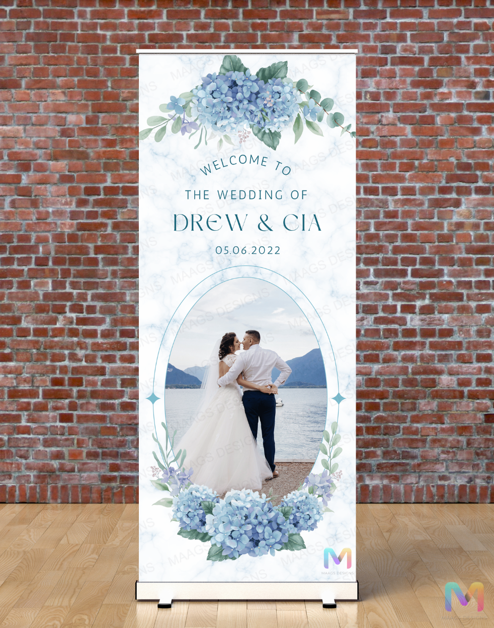 Wedding Banner Standee (with Stand) - Design #31 | Wedding Banner, Celebration Banner, Event Banner, Party Banner