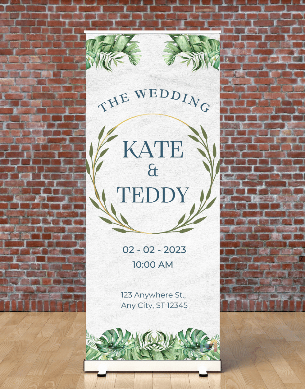 Wedding Banner Standee (with Stand) - Design #03 | Wedding Banner, Celebration Banner, Event Banner, Party Banner