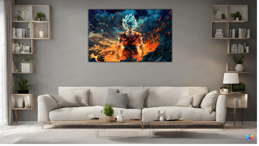 Maags Designs: Goku - Dynamic Pose - Dragonball Z (Premium Acrylic Wall Poster)