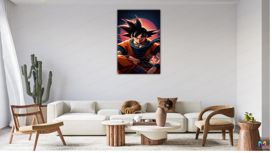 Maags Designs: Goku - Sitting Down - Dragonball Z (Premium Acrylic Wall Poster)