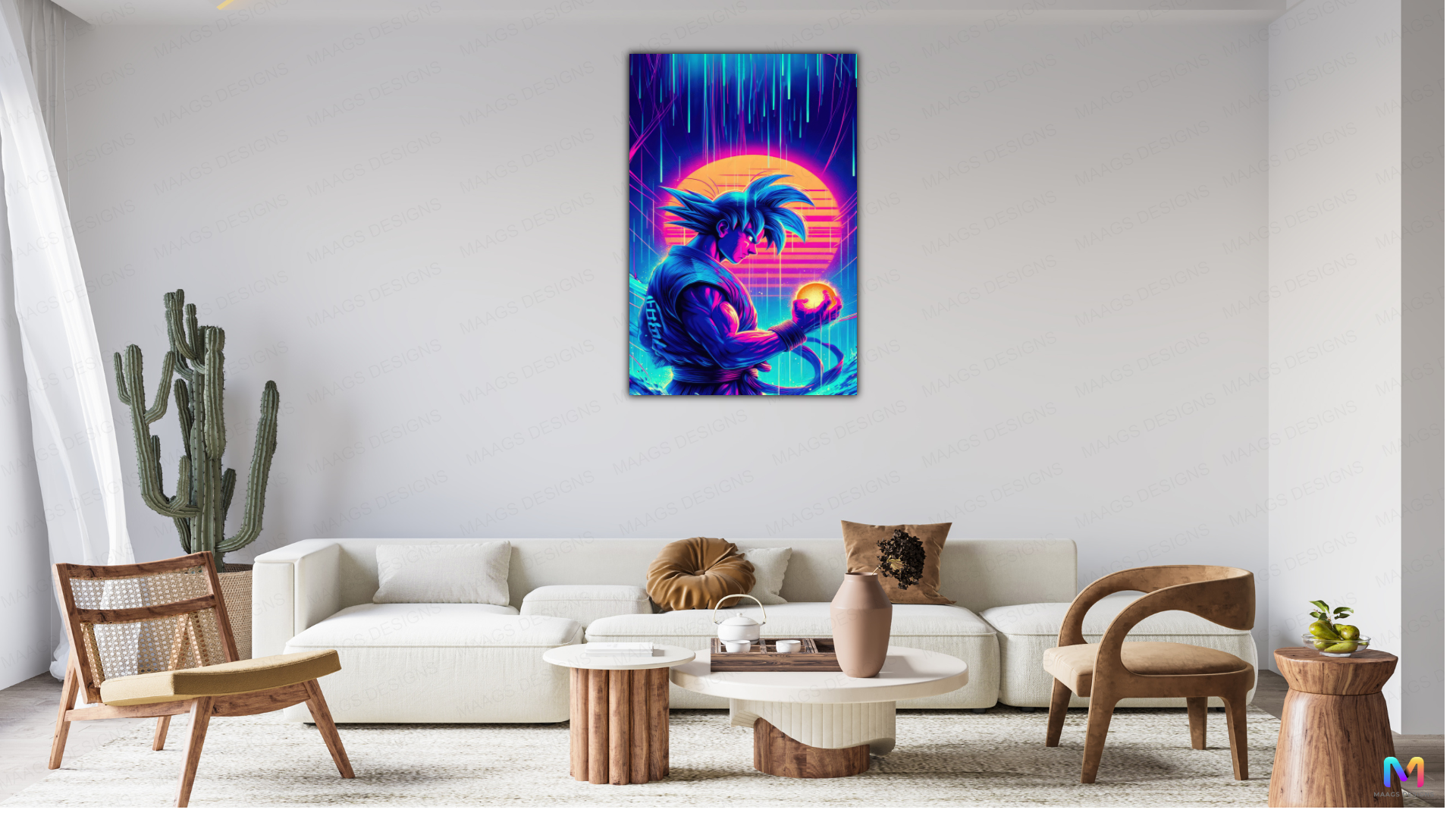 Goku - Radiant - Dragonball Z (Premium Acrylic Wall Poster)