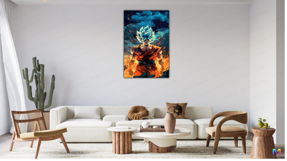 Goku - Dynamic Pose - Dragonball Z (Premium Acrylic Wall Poster)