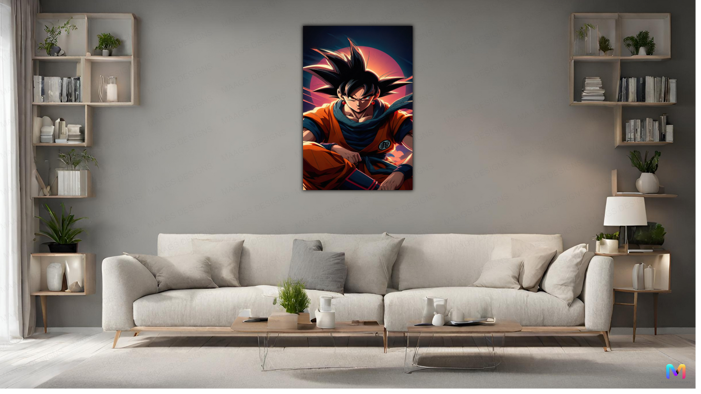 Goku - Sitting Down - Dragonball Z (Premium Acrylic Wall Poster)