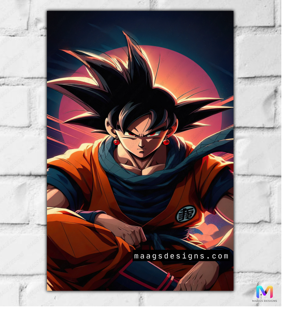 Dragonball Z: Goku - Sitting Down - Premium Wall Art
