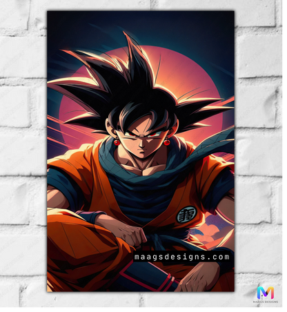 Goku - Sitting Down - Dragonball Z (Premium Acrylic Wall Poster)