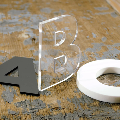 Custom Acrylic Letters in Clear, Transparent Acrylic Letters