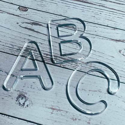 Custom Acrylic Letters in Clear, Transparent Acrylic Letters
