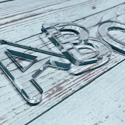 Custom Acrylic Letters in Clear, Transparent Acrylic Letters Acrylic: Clear (Transparent)