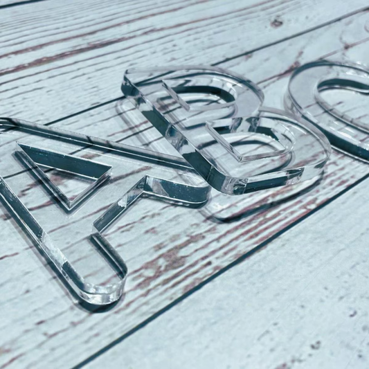 Custom Acrylic Letters in Clear, Transparent Acrylic Letters