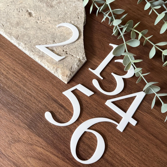 Playfair Typogram House Numbers (Acrylic) - Single Letter