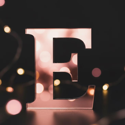 Glossy Gold Acrylic Letter | Acrylic Lettering in White or Black or Gold | Letters for Wall Acrylic: Rose Gold