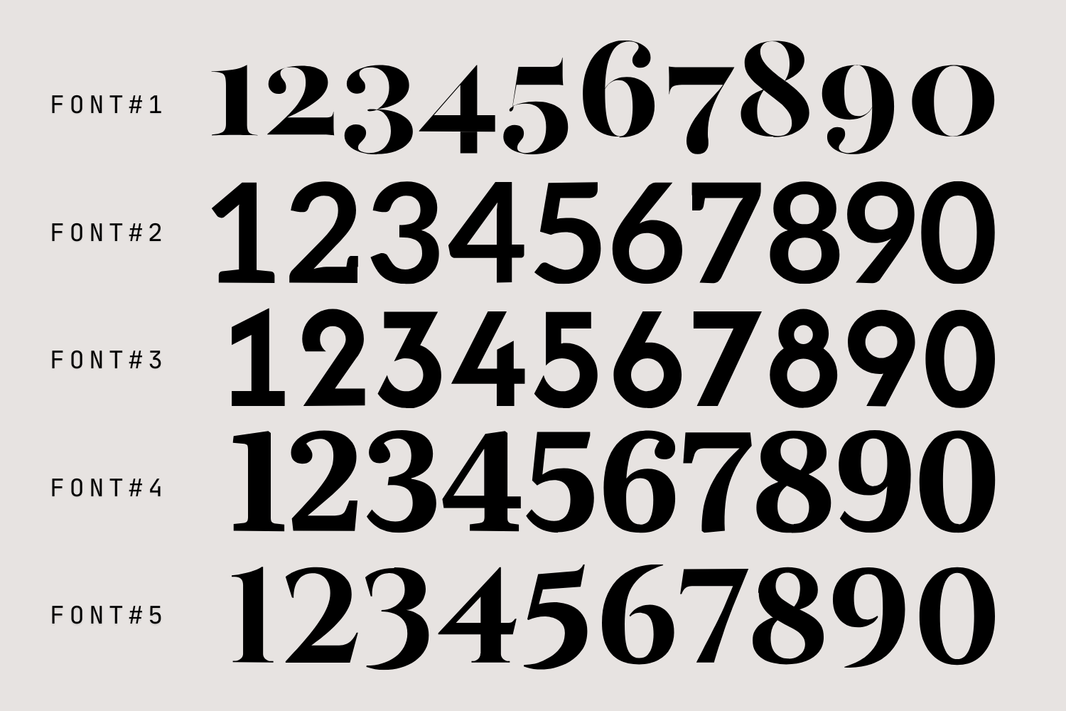 Playfair Typogram House Numbers (Acrylic)